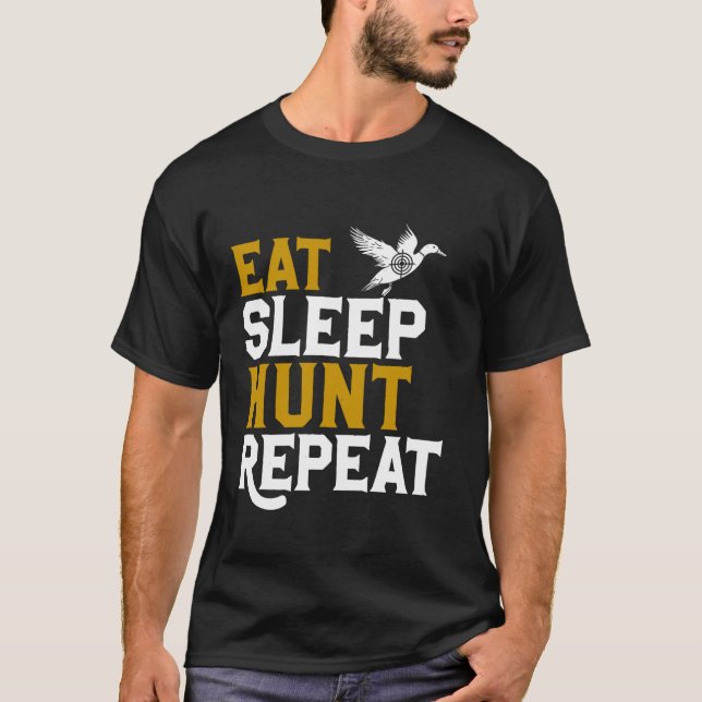 Camiseta Hunter Humor Design Funny Duck Huning (Anverso)