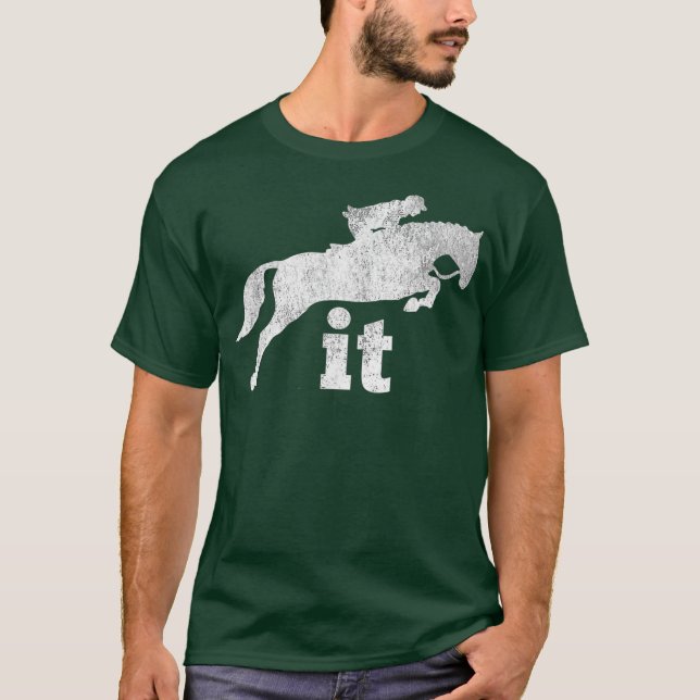 Camiseta Hunter Jumper Saltando Caballo Inglés Ecuestre (Anverso)