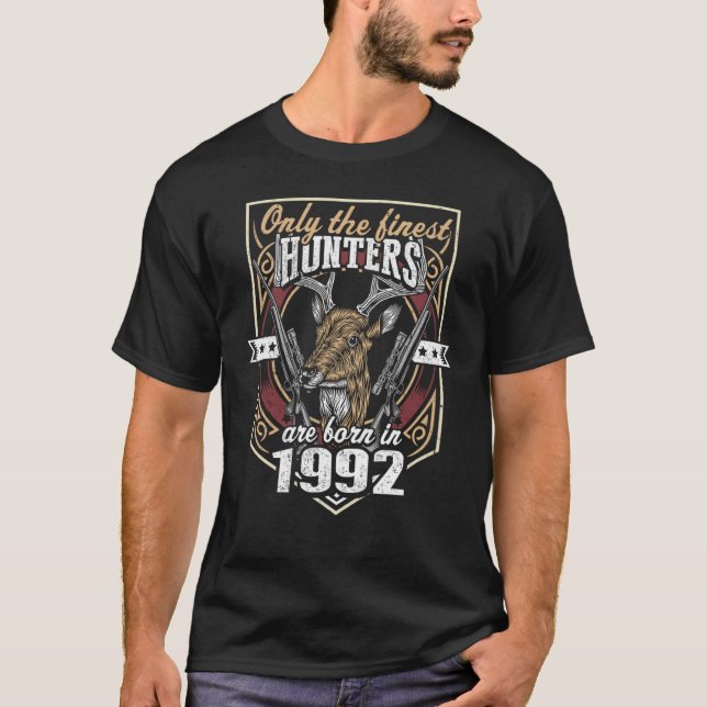 Camiseta Hunter Nació En 1992 Con La Caza De Venados Desde  (Anverso)
