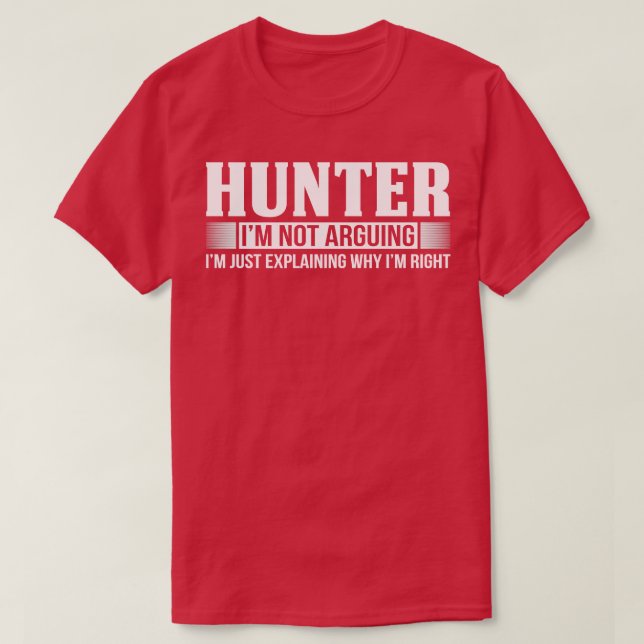 Camiseta Hunter No Discuto La Caza (Diseño del anverso)