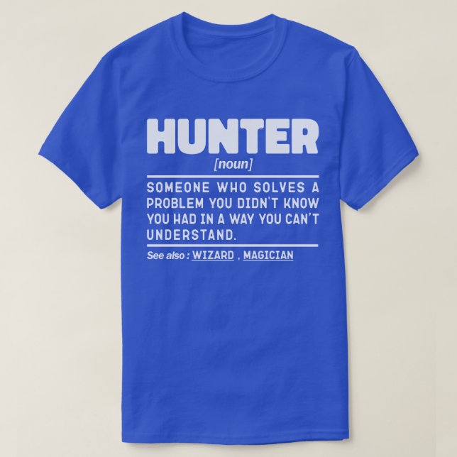 Camiseta Hunter Noun Definition Hunter Sarcasm Lover Guay (Diseño del anverso)