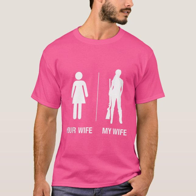 Camiseta Hunter Rifle Funny Husband Gift Gun (Anverso)
