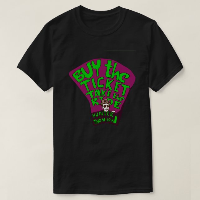 Camiseta Hunter S. Thompson cita a Fated T-Shirt.png (Diseño del anverso)