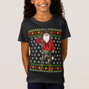 Camiseta Hunter Santa Claus, el bosque de caza Santa Ugly X
