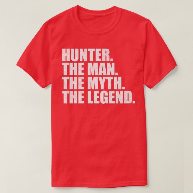 Camiseta HunterHunter Nombre Hunter Nombre dado (Diseño del anverso)