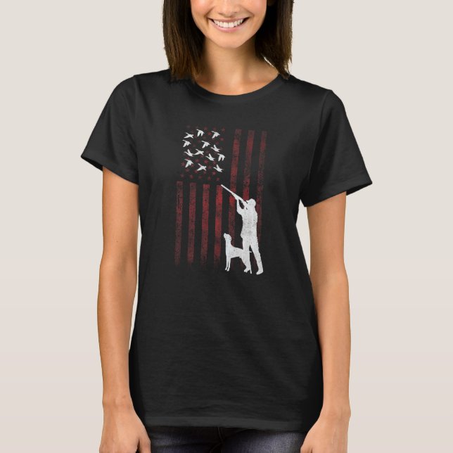 Camiseta Hunters Distressed Patriotic American USA Flag Duc (Anverso)