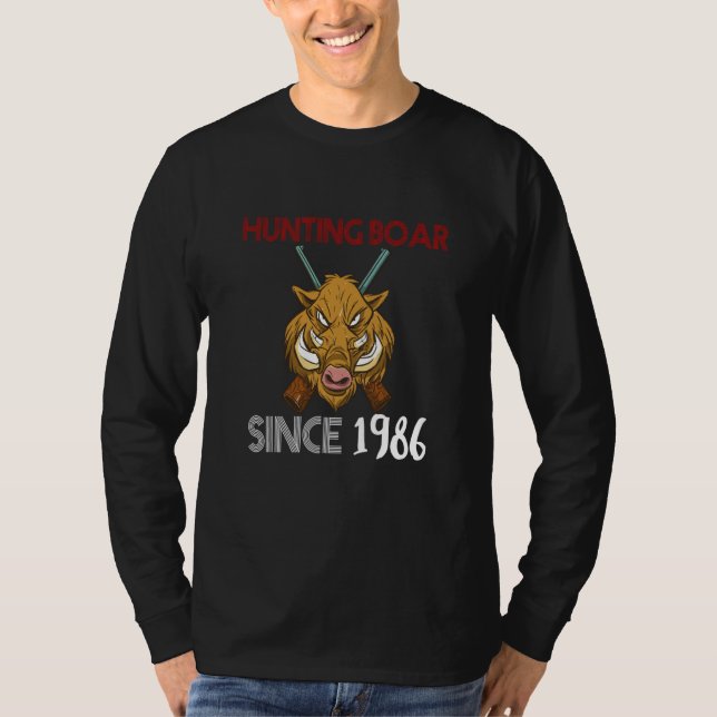 Camiseta Hunting boar since 1986 (Anverso)