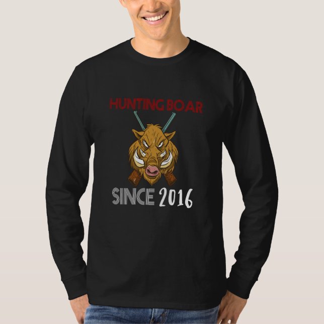 Camiseta Hunting boar since 2016 (Anverso)