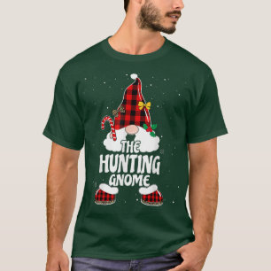 Camiseta Hunting Gnome Buffalo Plaid Matching Family Christ