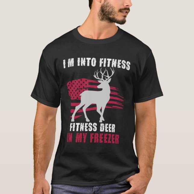 Camiseta Hunting Im Into Fitness Fit_ness Deer Freezer Men  (Anverso)