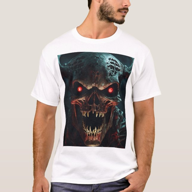 Camiseta Hunting Monster Face Skeleton T-Shirt (Anverso)
