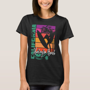Camiseta Huntington Beach California Retro Sunset Surfer So