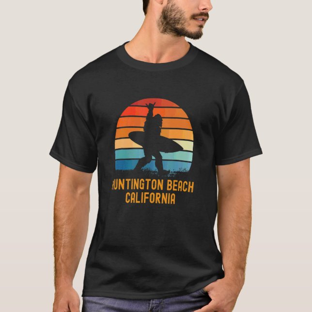 Camiseta Huntington Beach California Sasquatch Souvenir (Anverso)