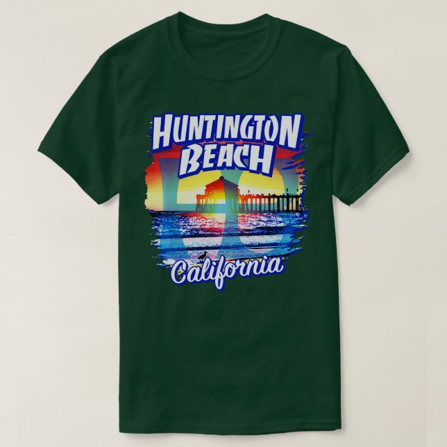 Camiseta Huntington Beach California Surf City CA sunset b (Diseño del anverso)