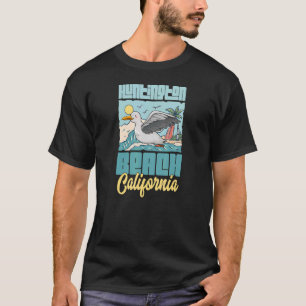 Camiseta Huntington Beach California Vacation Seagull Surfi