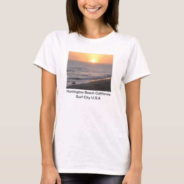Camiseta Huntington Beach "Ciudad del Surf"  (Anverso)