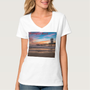 Camiseta Huntington Beach Pier al atardecer