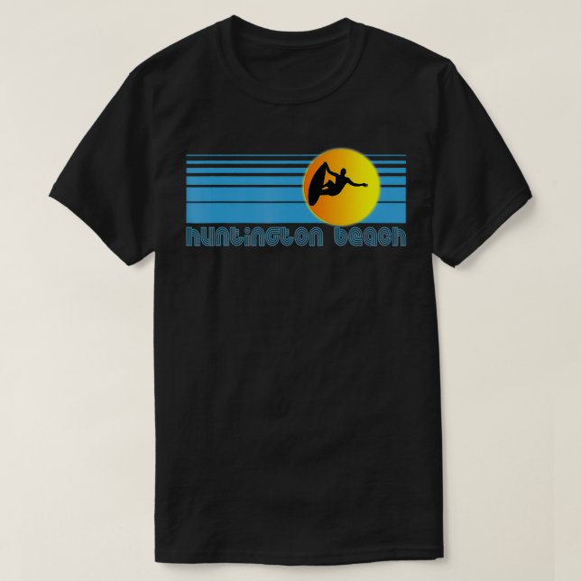 Camiseta Huntington Beach Retro Surf Design Closet (Diseño del anverso)