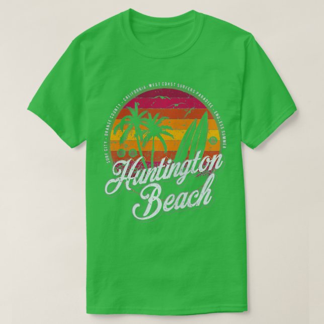 Camiseta Huntington Beach Surf City California Vint (Diseño del anverso)