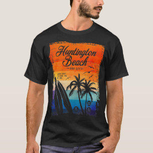Camiseta Huntington Beach Surf City California Vintage Dist