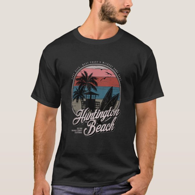 Camiseta Huntington Beach Surf City West Coastu2019s Wildes (Anverso)