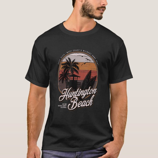 Camiseta Huntington Beach Surf City West Coastu2019s Wildes (Anverso)
