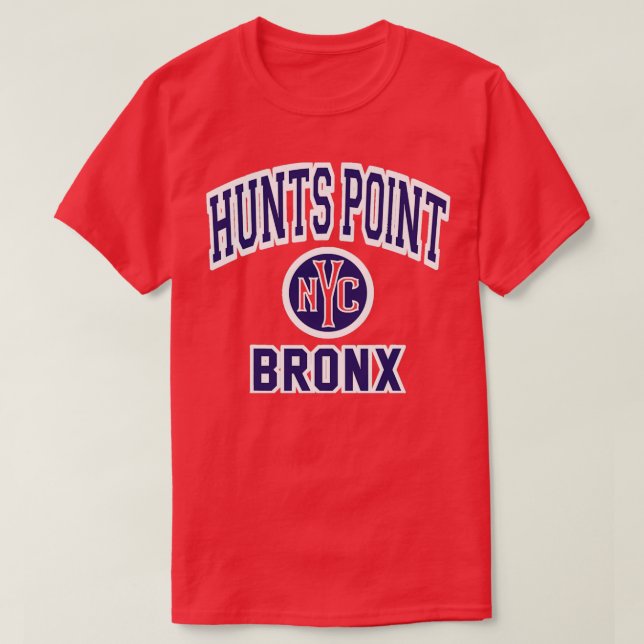 Camiseta Hunts Point Bronx Nyc Varsity Style 2 (Diseño del anverso)