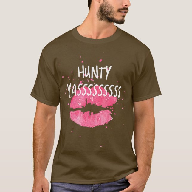 Camiseta HUNTY drag queen humor divertido (Anverso)