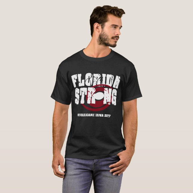 Camiseta Huracán fuerte Irma 2017 de la Florida (Anverso completo)
