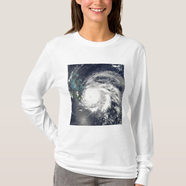 Camiseta Huracán Ike sobre Cuba, Española (Anverso)