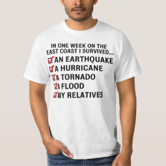 Camiseta Huracán Irene/camisa del valor de la supervivencia