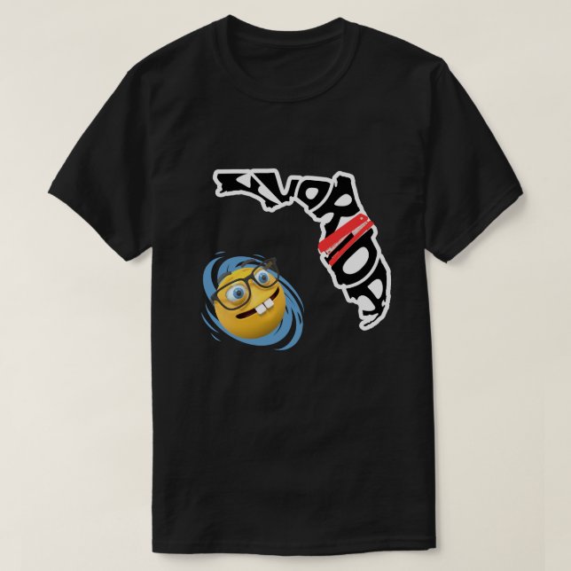 Camiseta Huracán Milton Funny Espacio de oficinas en Florid (Diseño del anverso)