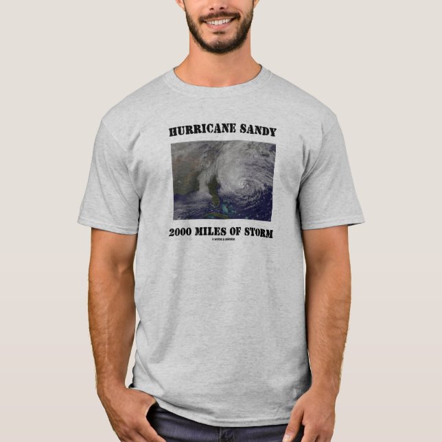 Camiseta Huracán Sandy 2000 millas de tormenta (Anverso)