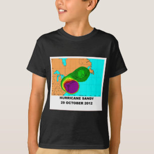 Camiseta Huracán Sandy mapa del 29 de octubre de 2012