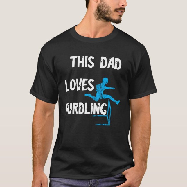 Camiseta Hurdlelauf Vater Light Tathlet Hurdle Runet (Anverso)