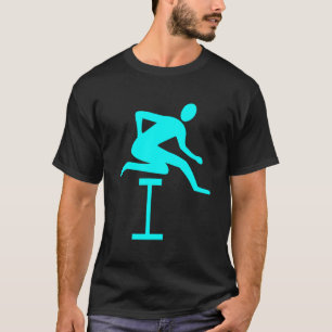 Camiseta Hurdling - Cyan