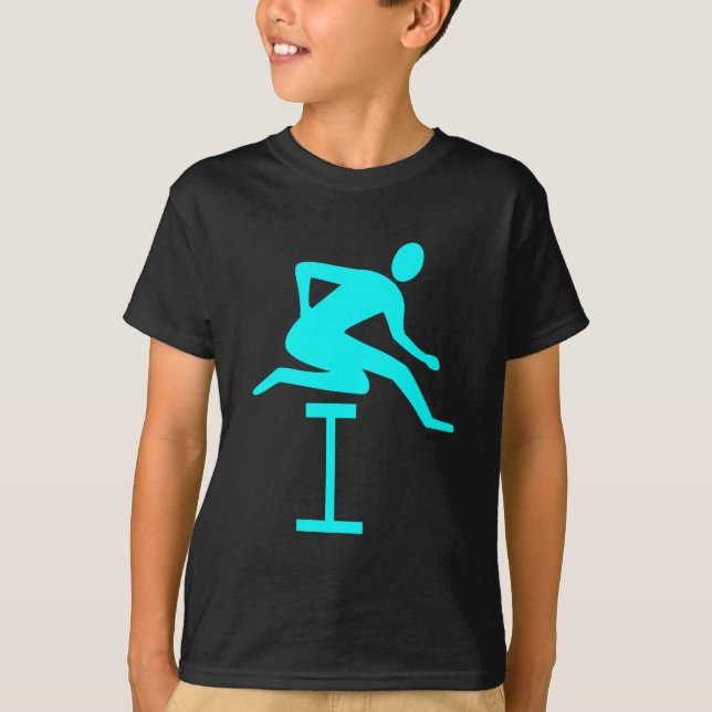 Camiseta Hurdling - Cyan (Anverso)