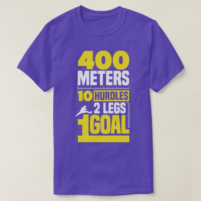 Camiseta Hurdling Hurdle Runner Track and Field 400 Meters (Diseño del anverso)