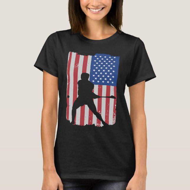 Camiseta Hurling Player American Flag (Anverso)