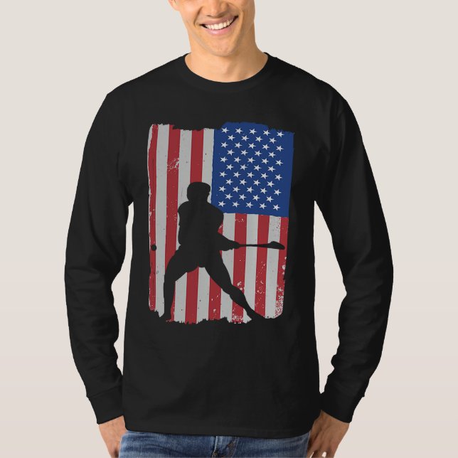 Camiseta Hurling Player American Flag (Anverso)