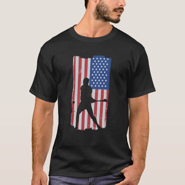 Camiseta Hurling Player American Flag (Anverso)