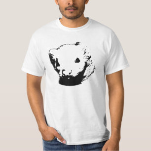 Camiseta Hurón en blanco y negro