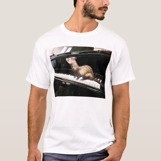 Camiseta Hurón en piano (Anverso)