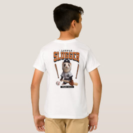 Camiseta Hurón lindo disfrazado de jugador de béisbol
