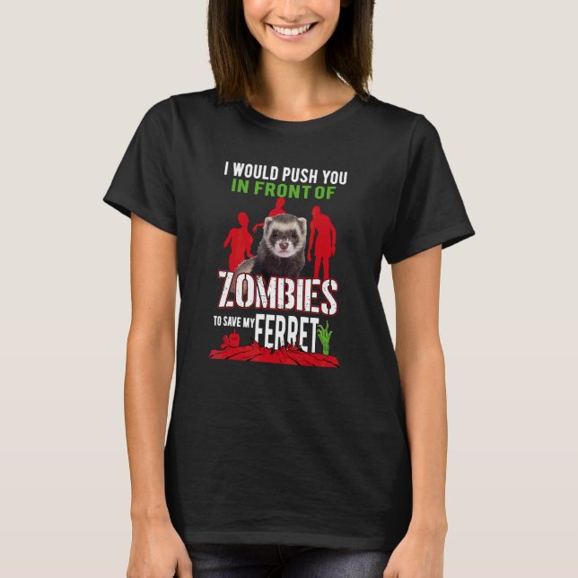 Camiseta Hurón Mamá Papá Mustela Nigripes (Anverso)