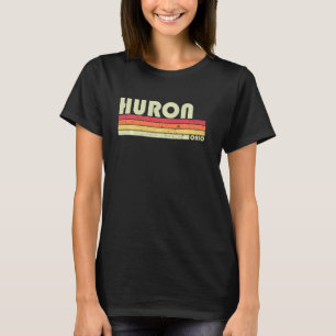 Camiseta Huron Oh Ohio Funny Ciudad Raíces Retro 70s 80s