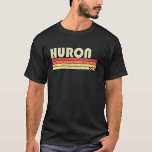 Camiseta Huron Oh Ohio Funny Ciudad Raíces Retro 70s 80s