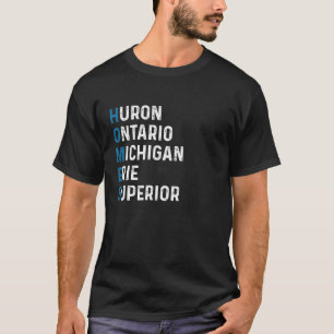 Camiseta Huron Ontario Michigan Erie Superior