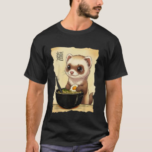 Camiseta Hurón Ramen Japonés Kawaii Anime Hurón