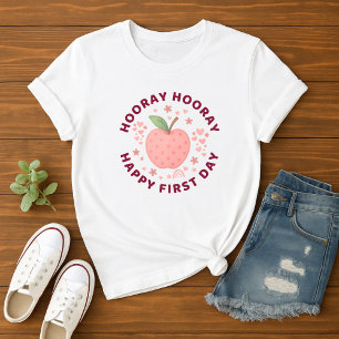 Camiseta Hurra Hurra Feliz Primer Día de Regreso a la Escue